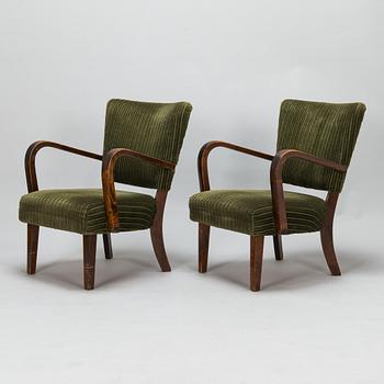 Ilmari Tapiovaara, fåtöljer, ett par modell 248 Asko 1940-tal.