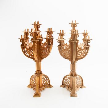 Candelabras a pair of the first half of the 20th century.