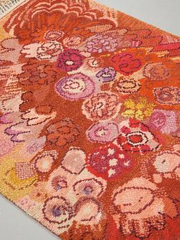 Anita Dahlin, A RUG, "Blommattan", knotted pile, 170 x 123,5 cm, signed AB MMF AD.