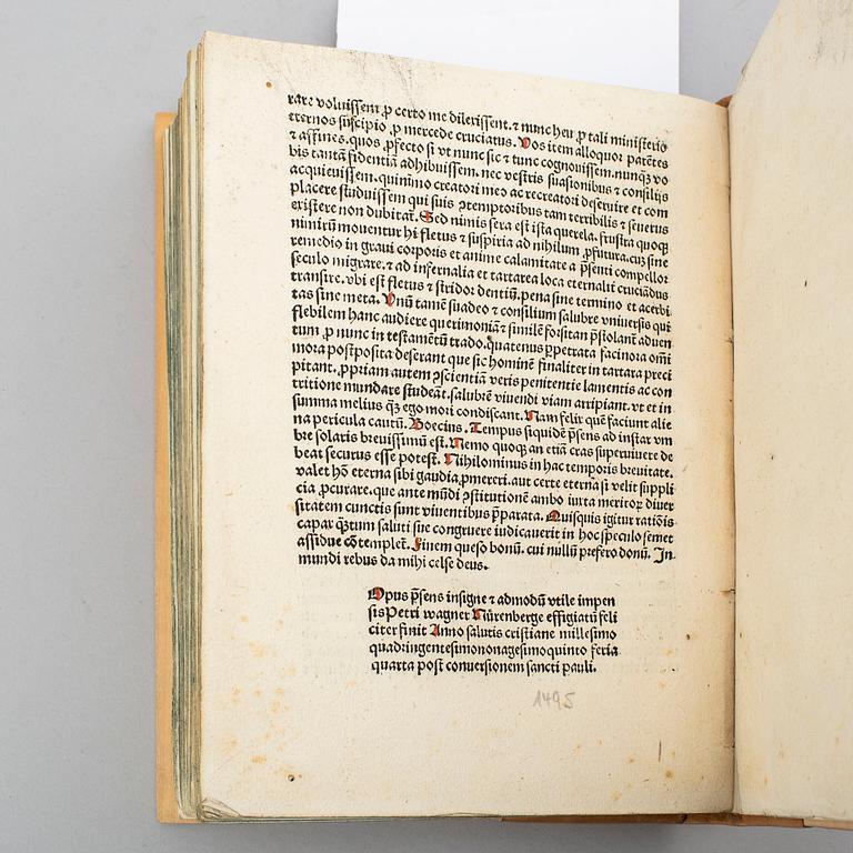 BOOK, Incunable, Nürnberg 1495.