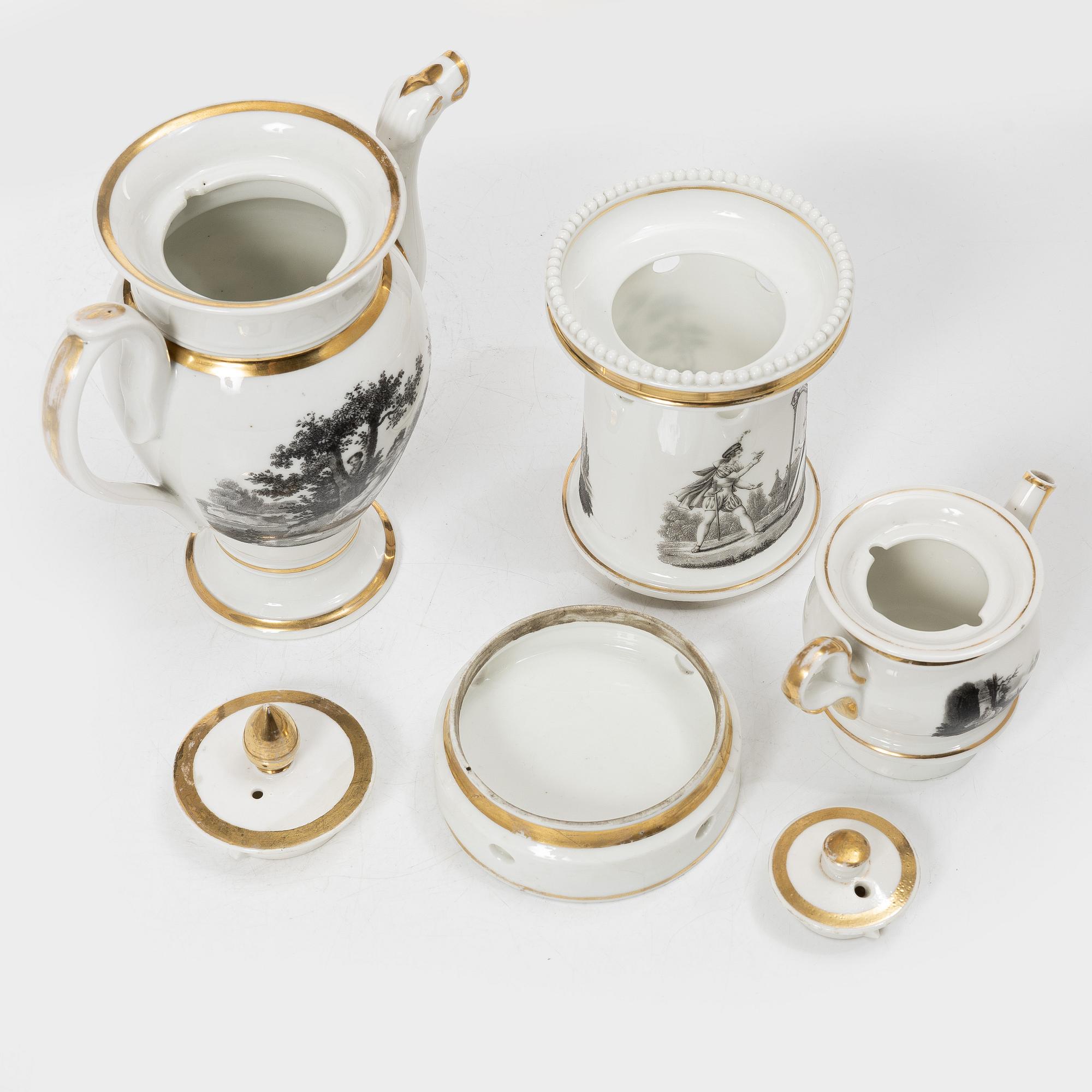 Service pieces, 15 pcs, Empire, first half of the 19th century.