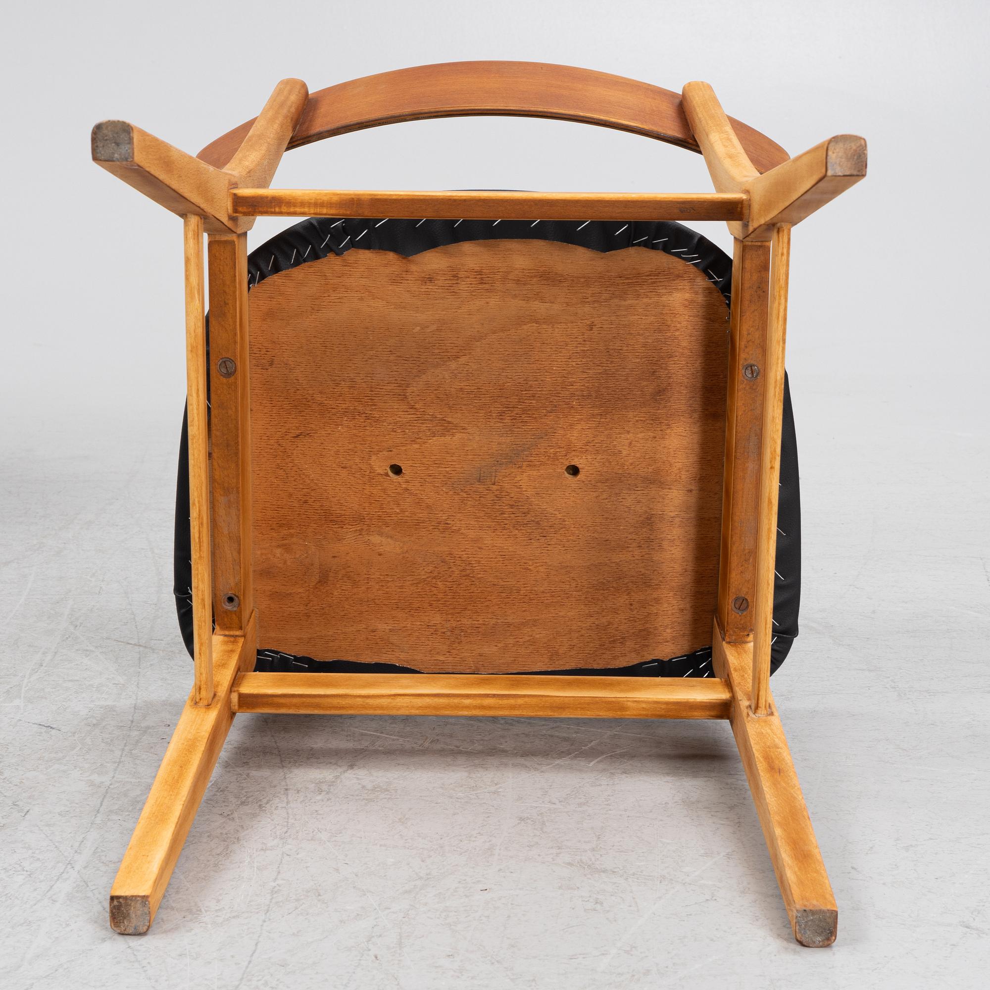 Four chairs, Fastrup, Denmark, 1960's.