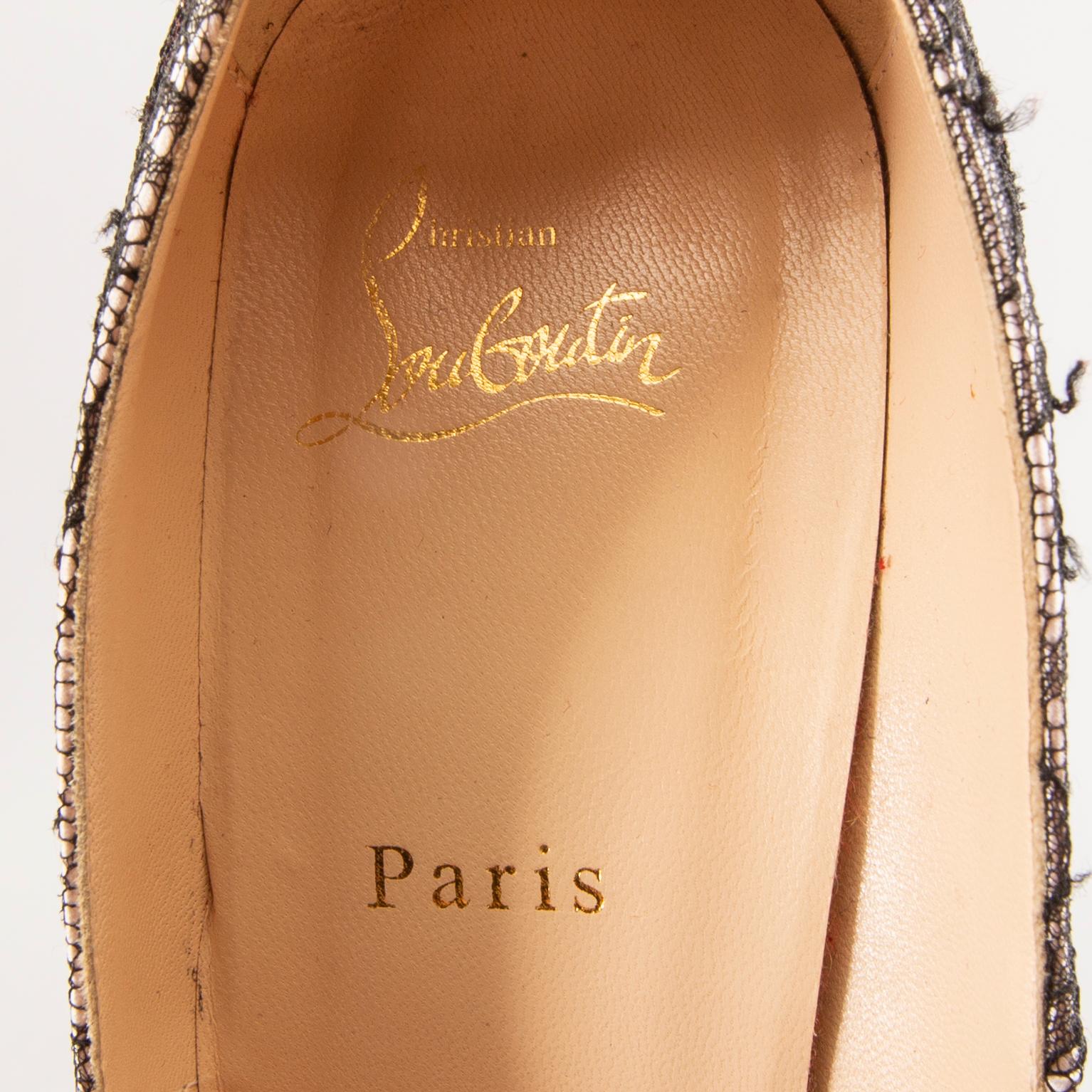 Christian Louboutin, pumps, spets, strl 41.