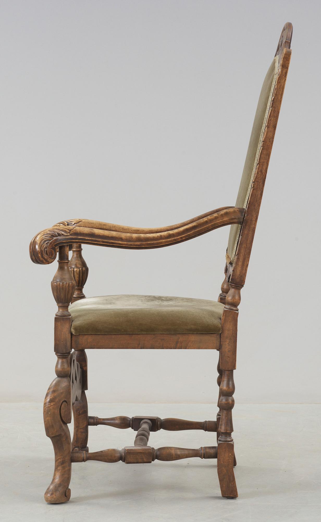 KARMSTOL, barockstil. 1900-tal.
