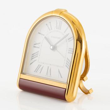 Cartier, Table clock/alarm clock, 75 x 87 mm.