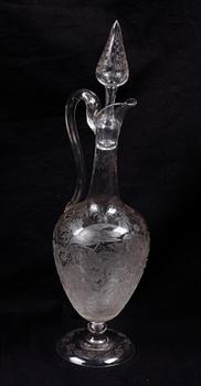 KARAFF, glas, möjligen Böhmen, 1800-tal.