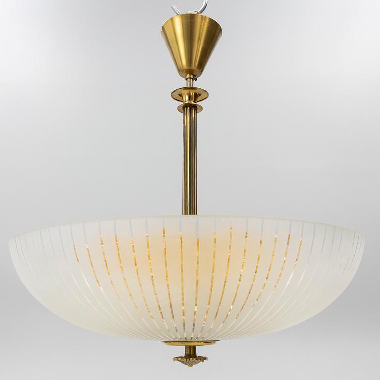 Ceiling lamp, Orrefors, mid-20th century.