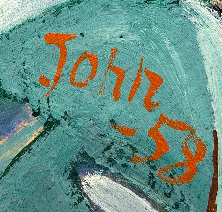 Gunnar Jonn, olja på uppfodrad duk, signerad och daterad -58.