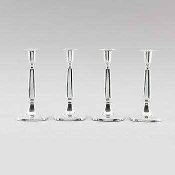 LJUSSTAKAR, 4 st, silver, Tore Eld, Bröderna Carlsson, Göteborg 1963/67.