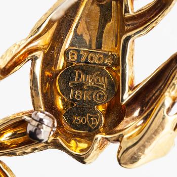 An 18K gold brooch, frog, signed Henry Dunay, New York.