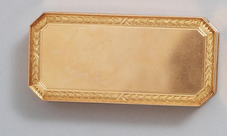 DOSA, guld 18k, sannolikt Hanau omkr. 1790.