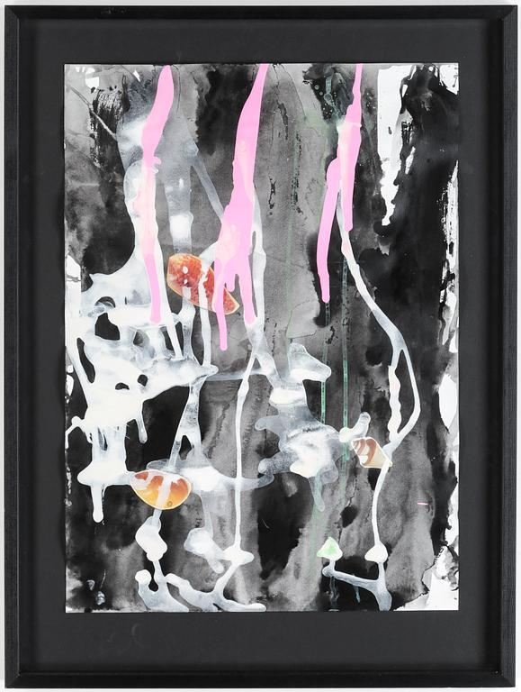 KATARINA NORLING, gouache och collage. Signerad och daterad 2006 a tergo.