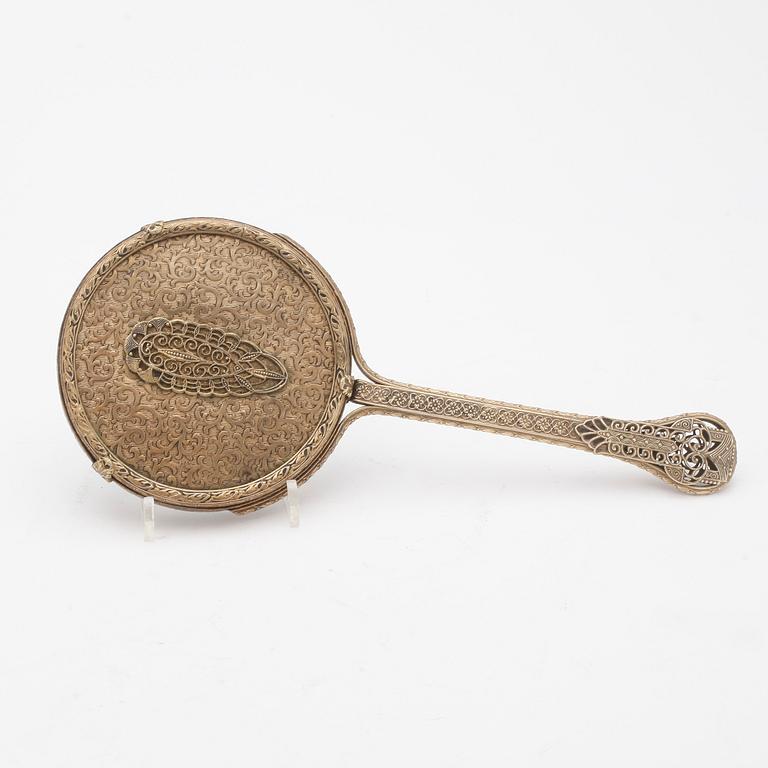 SPEGEL, förgylld mässing, empire, 1800-talets första hälft.