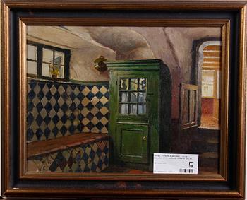 OKÄND KONSTNÄR, olja pannå, 1900-talets första hälft.