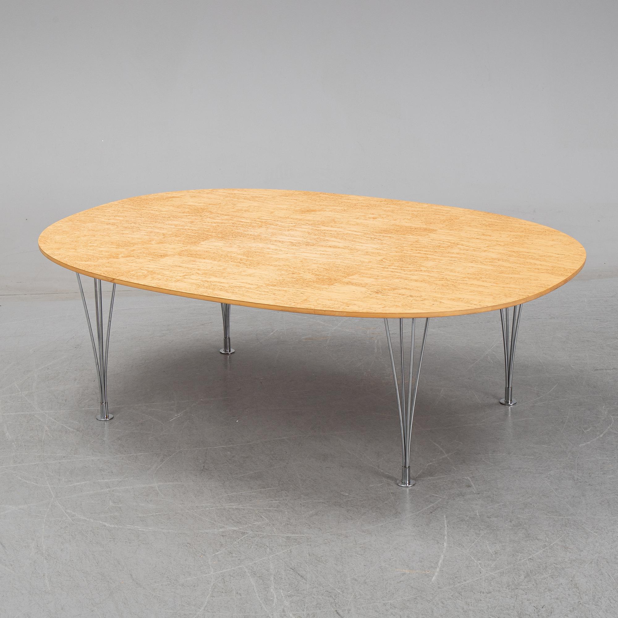 Piet Hein and Bruno Mathsson, an "Ellips" lounge table.