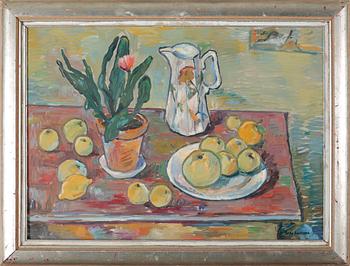 FOLKE KARLSSON, olja på pannå, signerad.