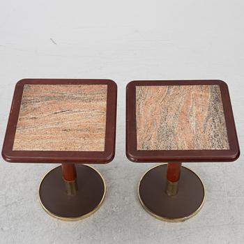 Side tables, a pair, 1970s.