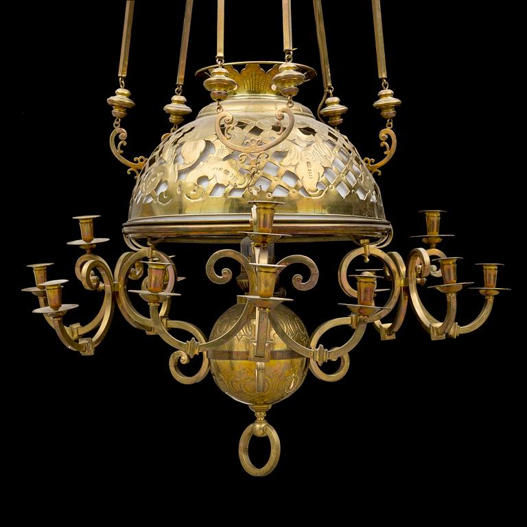 A circa 1900 jugend ceiling light.