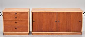 SIDEBOARD OCH BYRÅ,  "Öresund" Börge Mogensen. 1960-tal.