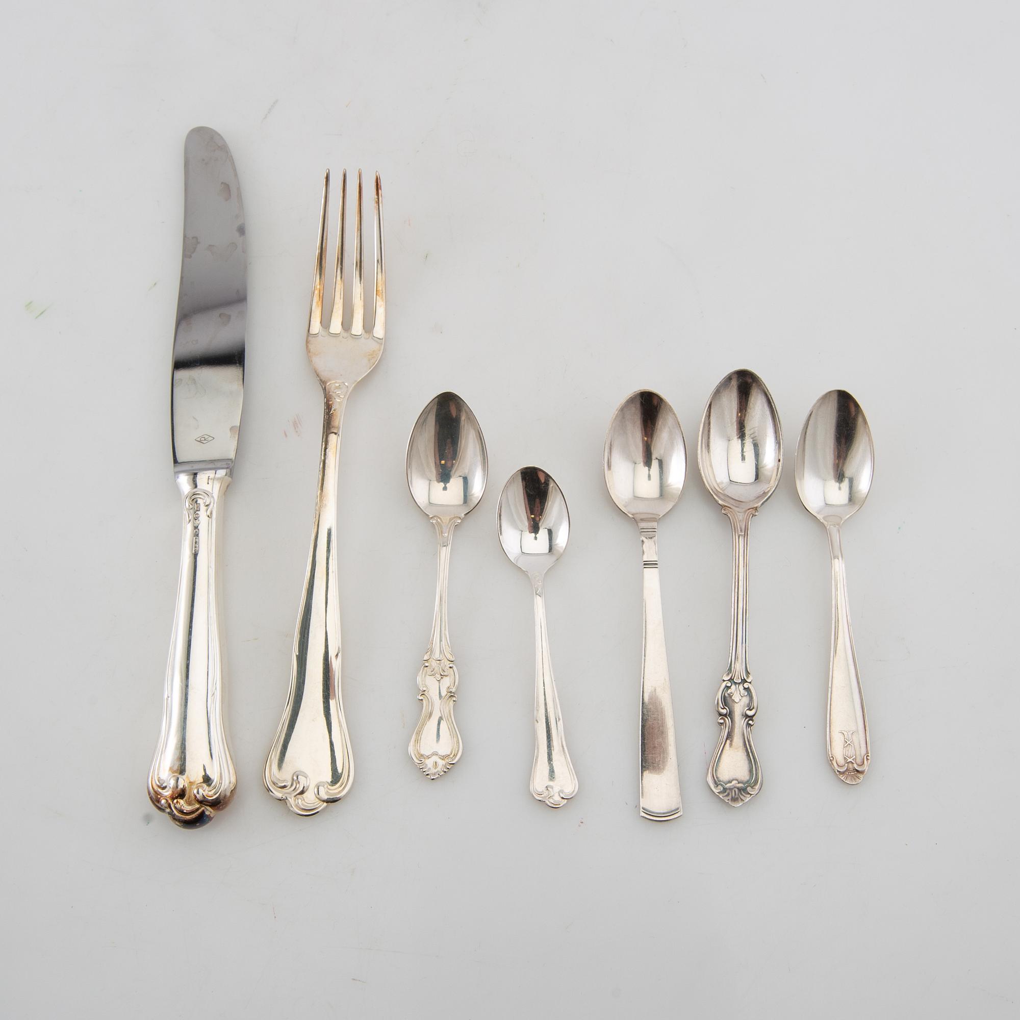Cutlery service, 69 pieces, partly "Symphony" silver MEMA, Lidköping 1957-67.