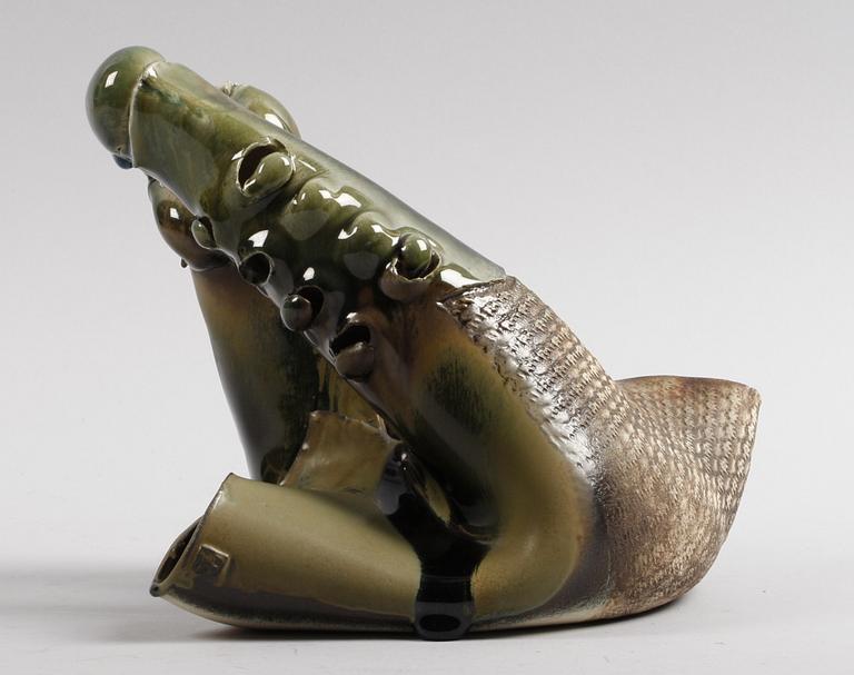 SKULPTUR, stengods. Bengt Berglund, Gustavsberg. 1960-tal.