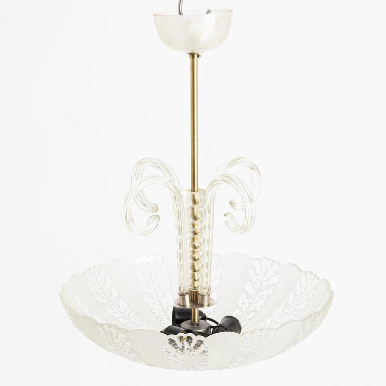 Taklampa, Swedish Modern, Elektroholm AB, Stockholm, 1940/50-tal.