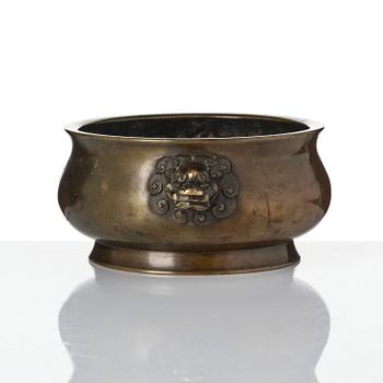 A bronze censer, Qing dynasty, 19th century with a Xuande mark.