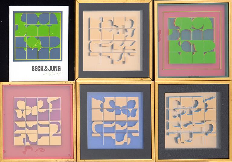 Beck & Jung,  aset of five multiples signd and dated 1970-71.