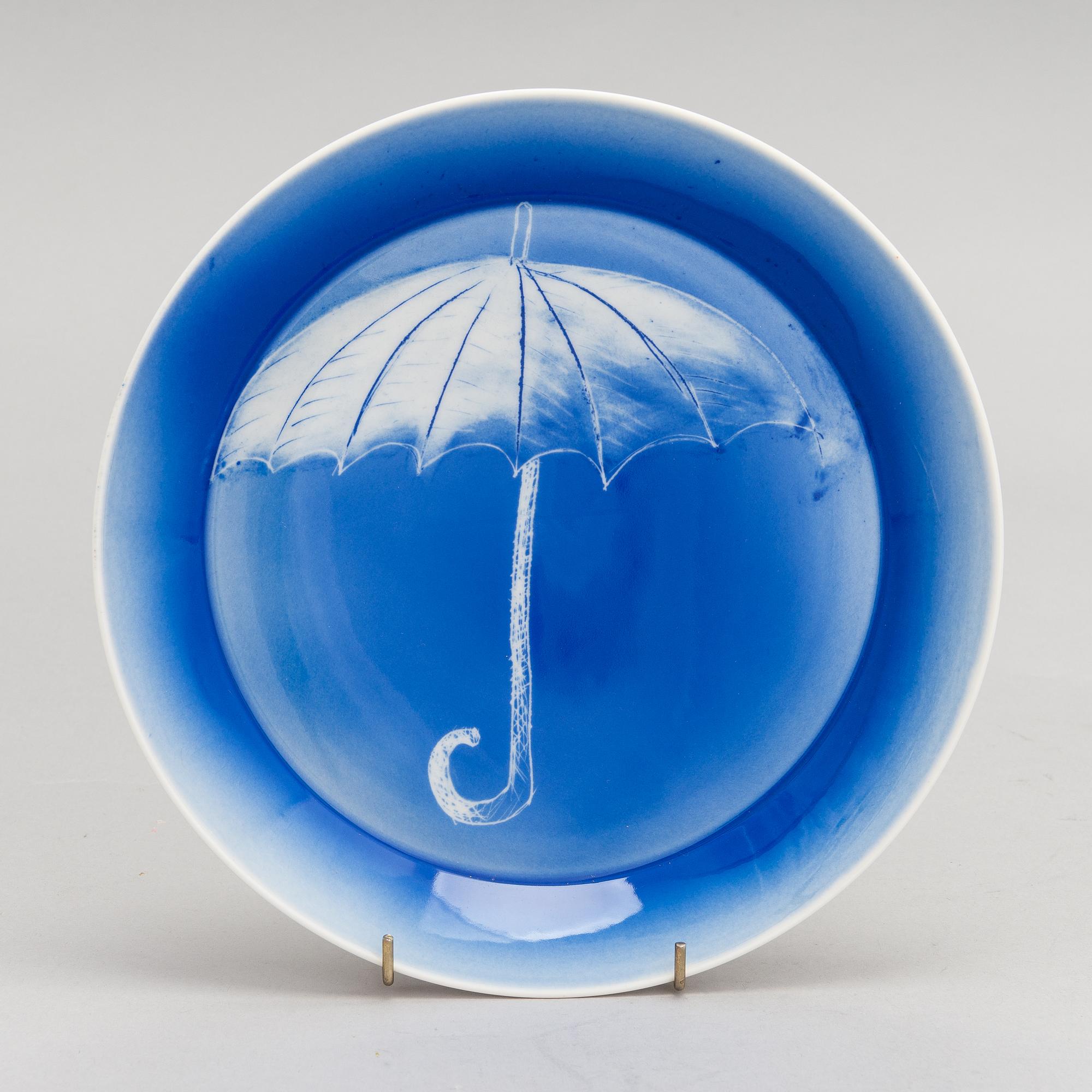Tiina Nordström, a porcelain decorative plate, signed Tiina Nordström Arabia 1995.