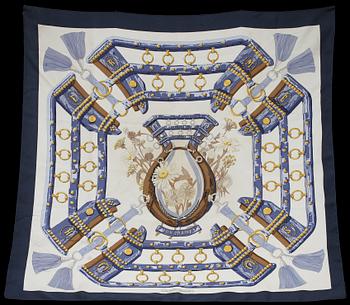 SCARF, siden, "Aux Champs", design Caty Latham, Hermès, Paris, 1900/2000-tal.