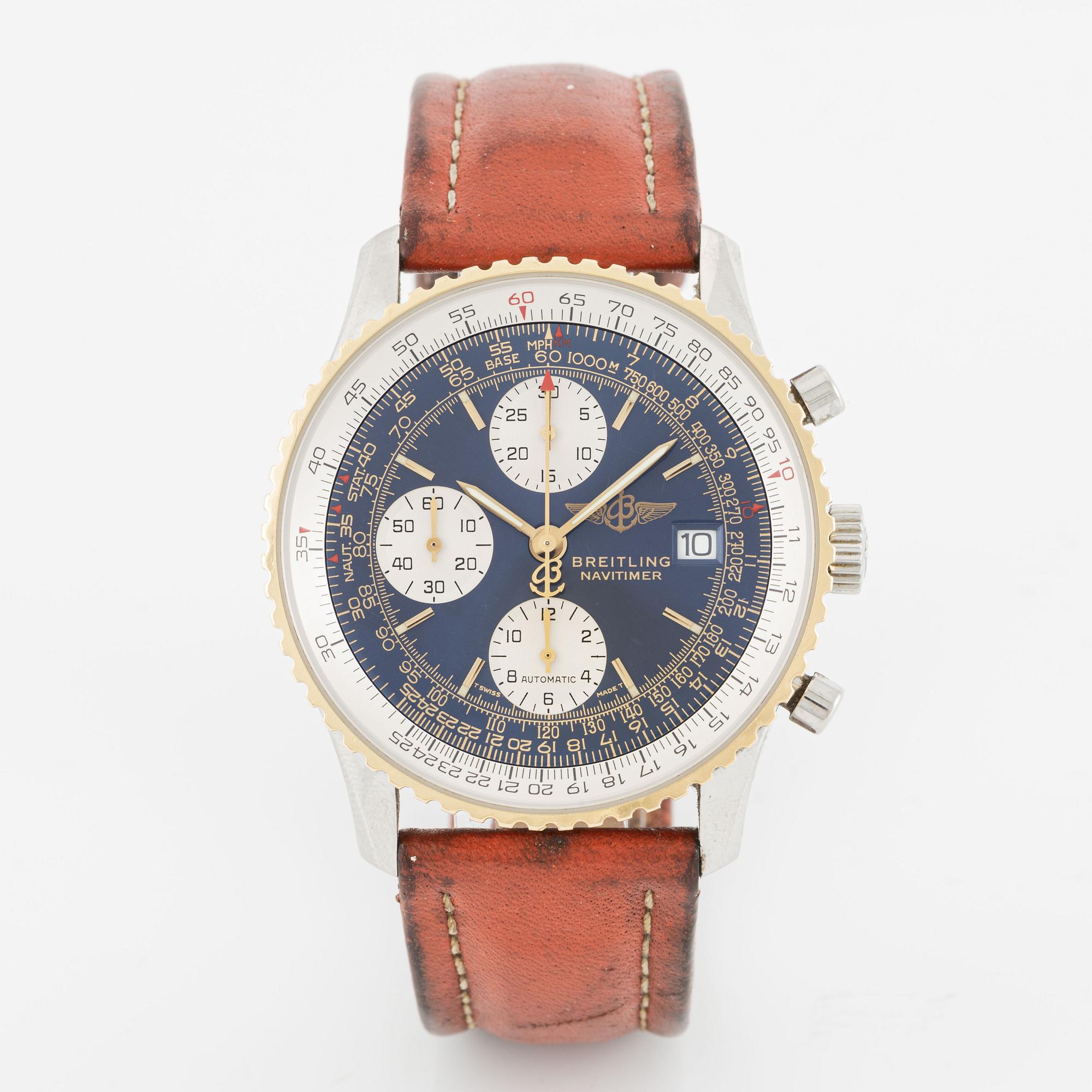 Breitling, Old Navitimer II, wristwatch, chronograph, 41.5 mm.