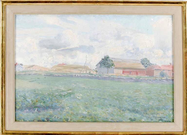 AXEL SJÖBERG, olja på pannå, signerad samt daterad.