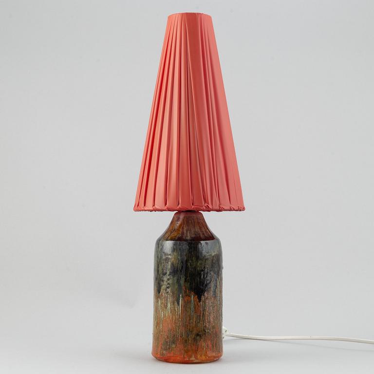 A mid 20th century ceramic table lamp by Tilgmans Keramik, Sweden.