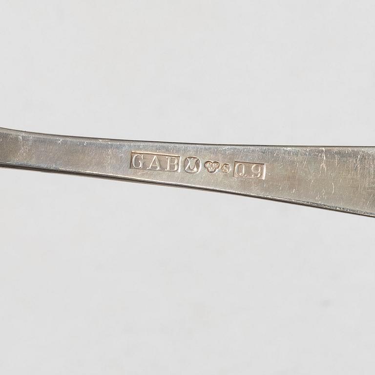 Jacob Ängman, Cutlery set, 55 pieces, silver, "Rosenholm", GAB.