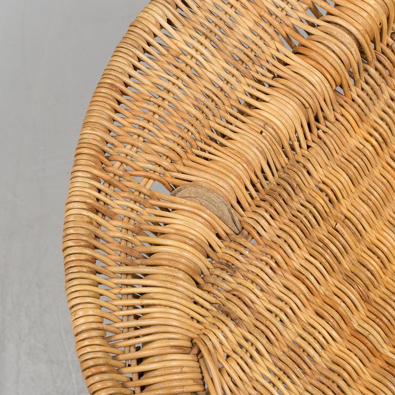 A 'Stora Kraal' rattan easy chair from Nordiska Kompaniet, 1950's.