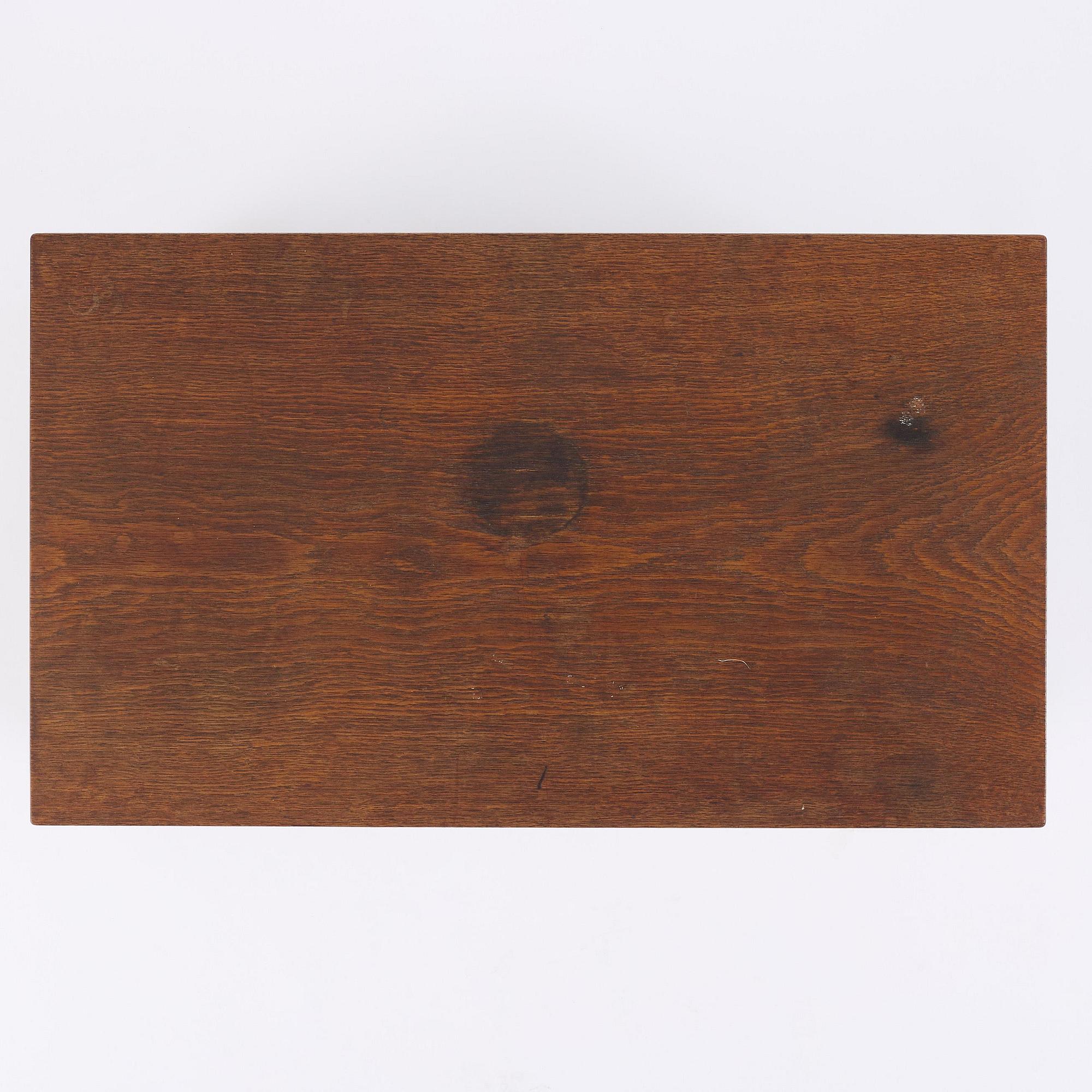 Carl Malmsten, an oak side table, for Stockholm City Hall, ca 1920-22.