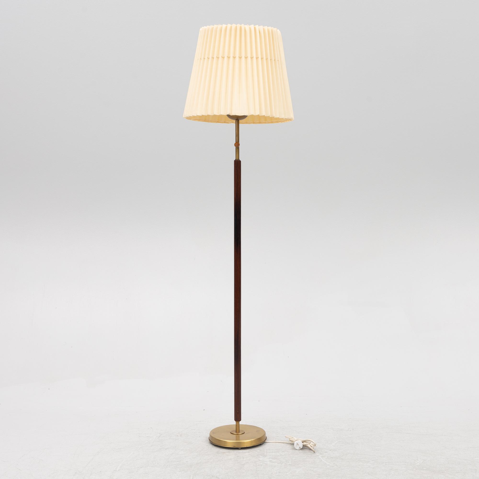 Hans Bergström, a model 526 floor lamp, Ateljé Lyktan, 1940's.