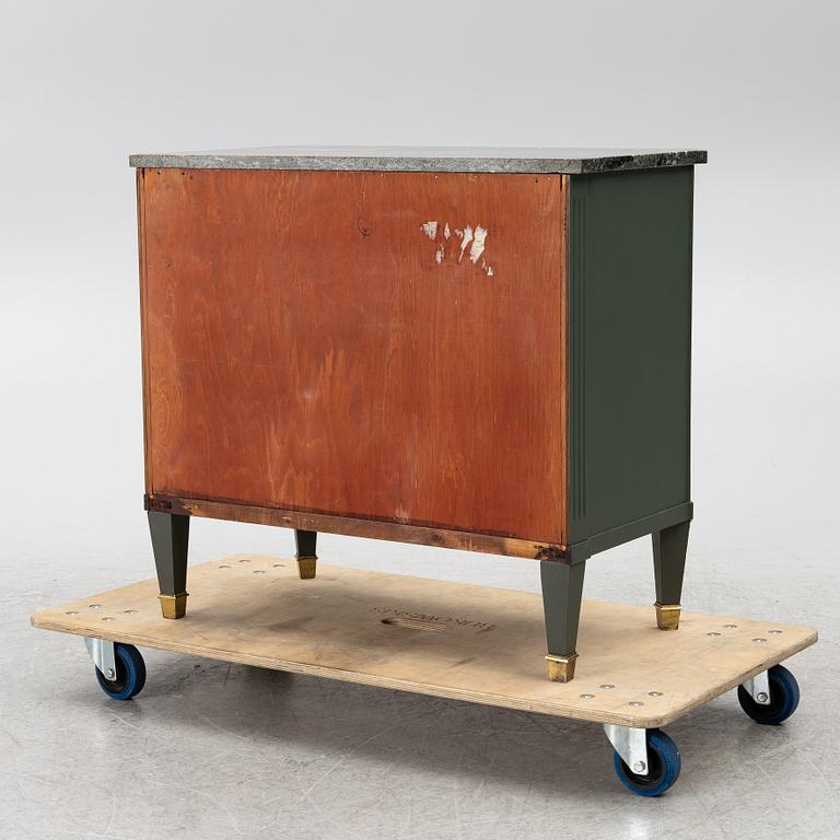 A Gustavian style chest of drawers, first half of the 20th century.