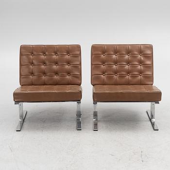 Karl Erik Ekselius, armchairs, a pair, "F60", for JOC möbler, Vetlanda, 1970s.