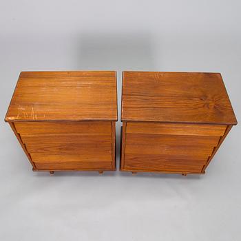 Ilmari Tapiovaara, laatikostopari/yöpöytäpari,  malli 1503, Asko 1960-luku.