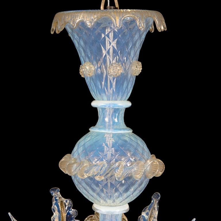A mid-20th-century Murano glass chandelier.