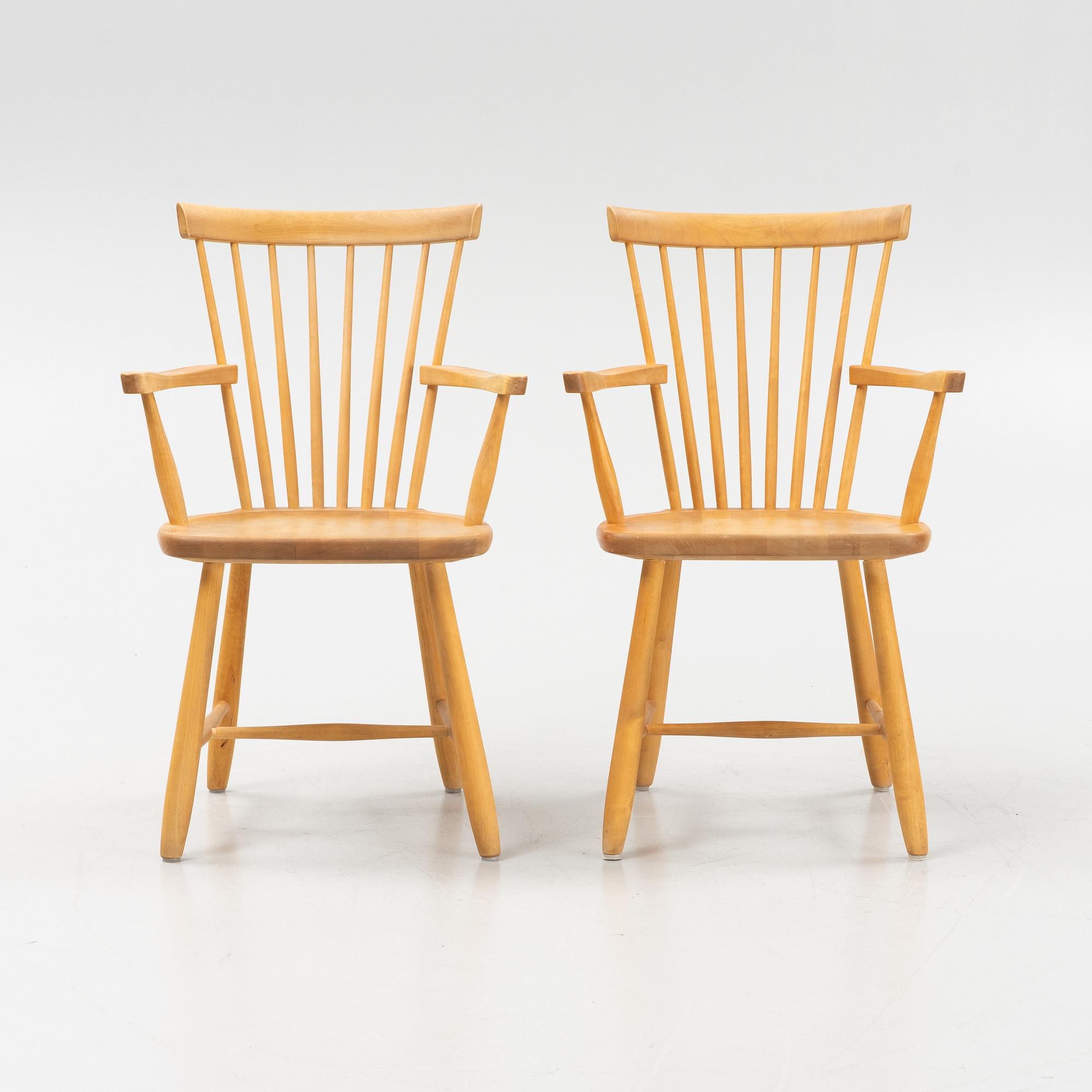 Carl Malmsten, Karmstolar, ett par, "Lilla Åland", Stolab 2002.