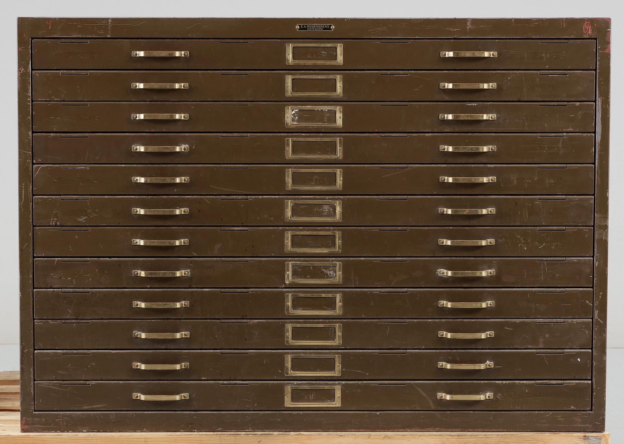 DOKUMENTSKÅP/HURTS, plåt, 1900-talets första hälft.