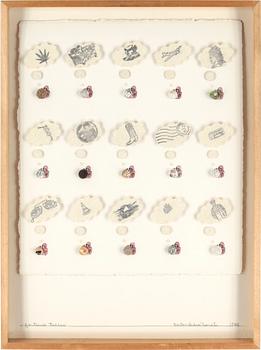 Barton Lidice Benes · BARTON LIDICE BENES, collage, signerad och daterad 1982.