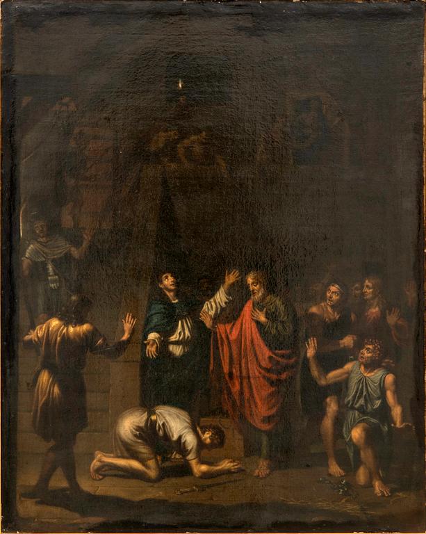 Domenico Zampieri, his art, St John and St Peter healing a lame man.