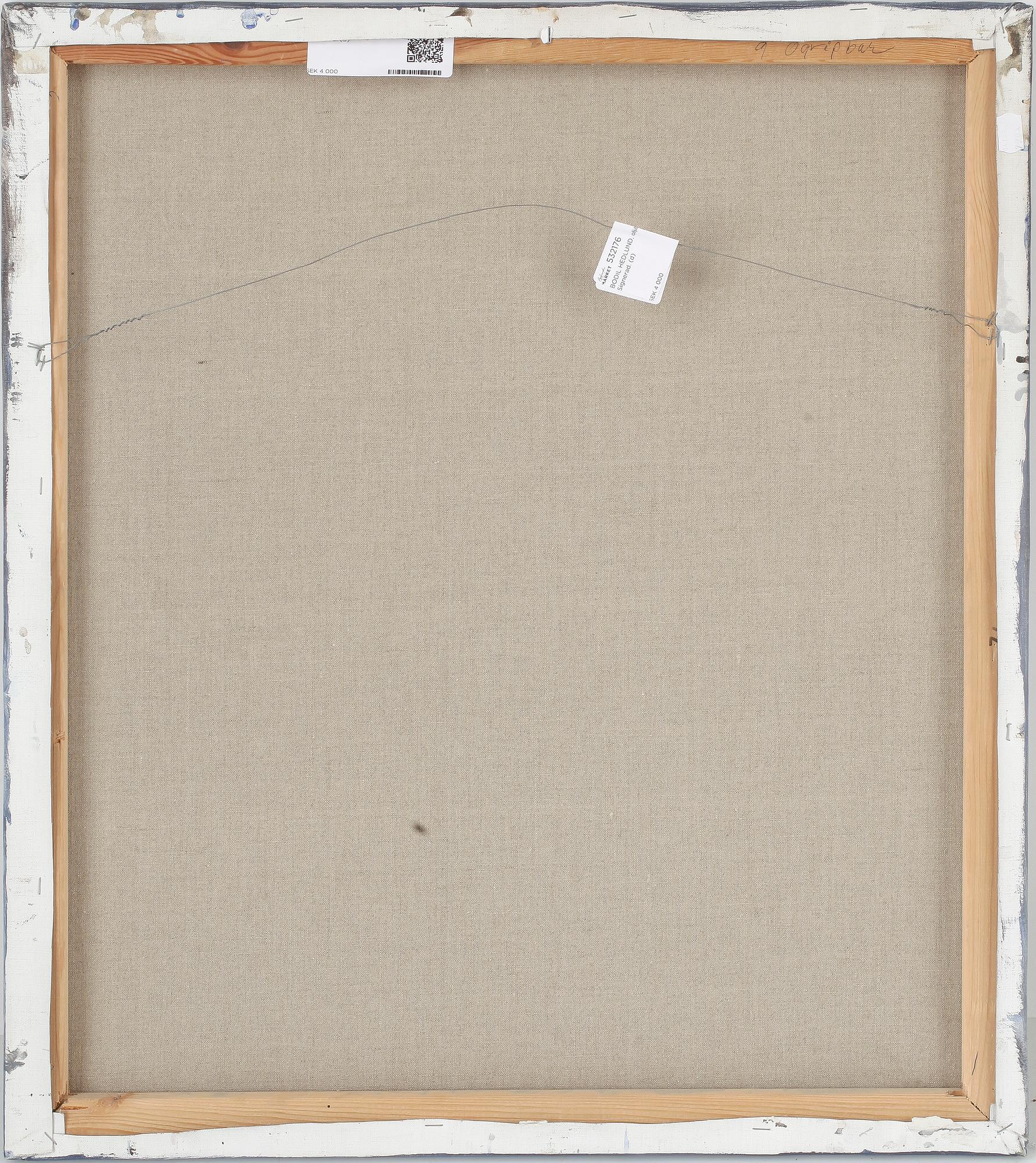 BODIL HEDLUND, olja på duk. Signerad.