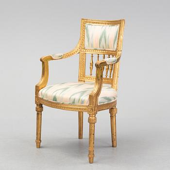 A Swedish Gustavian armchair, Lindome, around 1800.