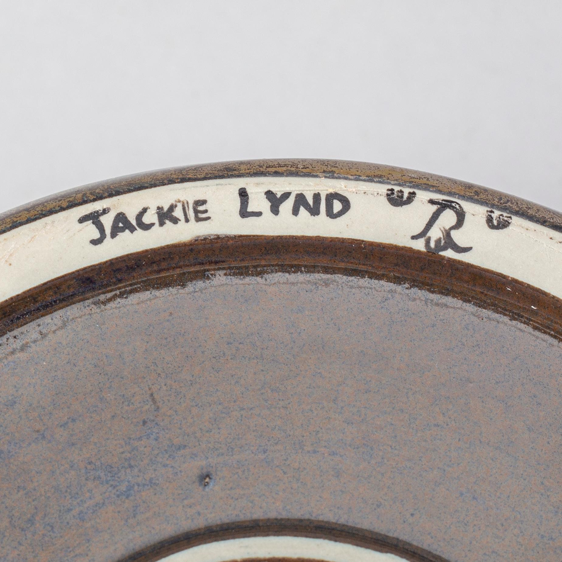 ROLF SINNEMARK, JACKIE LYND and OLLE ALBERIUS, a stoneware vase and two jardinieres, Rörstrand, Sweden.