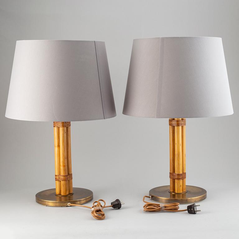 BERGBOMS, a pair of table lamps, second half of the 20th century.