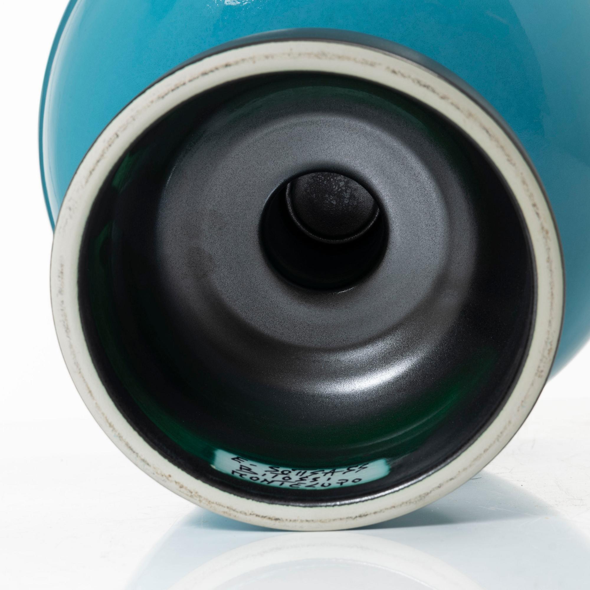 Ettore Sottsass, skål på fot, Bitossi, Montelupo.